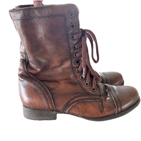 Steve Madden Women's Troopa Lace-up Combat Boots Size 6.5 - Picture 2 of 8